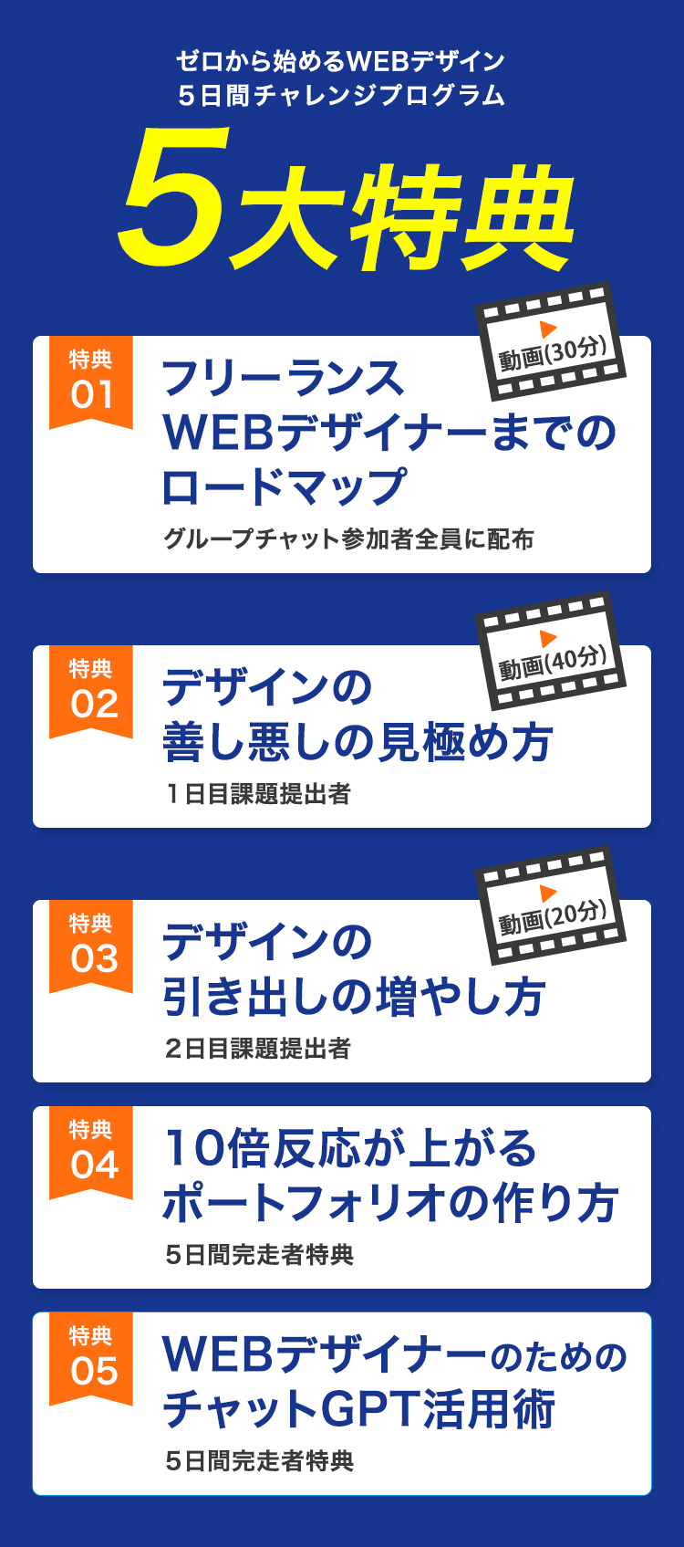 5大特典
